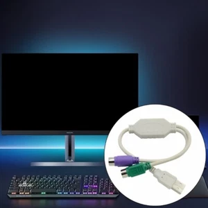 1PC USB2.0 to PS2s Interfaces Adapter Cable for PS2s to USB Keyboards and Mouse - Photo 1/10