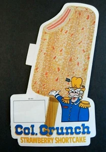 Vintage Good Humor Ice Cream Truck Sticker Col. Crunch Strawberry Shortcake 1992 - Picture 1 of 3
