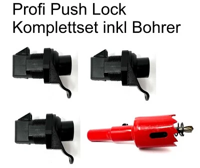 3x Haasweller Profi Push Lock 1-15mm Möbelschloss Druckschlösser Druckknopf - Bild 1 von 4