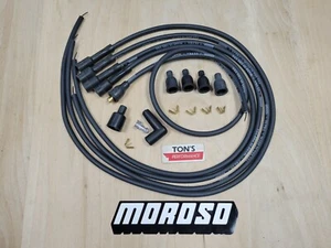 MOROSO Ultra Universal 4 Cyl Spark plug wire kit Unsleeved Non-HEI 51004 Black - Bild 1 von 3