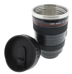 Taza de café objetivo de cámara inserto de acero inoxidable 320 ml objetivo DSLR taza taza - Imagen 1 de 4
