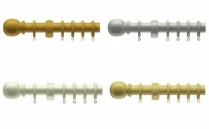28mm Victory Traditional Wooden Curtain Pole Set Available In Various Colours - Picture 1 of 10