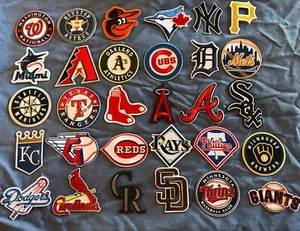 MLB Baseball Team Logo iron or sew on patches Pick your team 1pc full set 30pcs - Picture 1 of 1