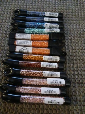 Czech GLASS Crystal E-Beads, Bugles, Beadlettlies,  6mm, 13 In Set - Image 1 of 4