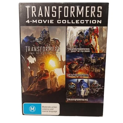 Transformers 1 2 3 4 Boxset (DVD) Action Robots Adventure Sci-Fi Optimus R4 VGC - Image 1 of 4