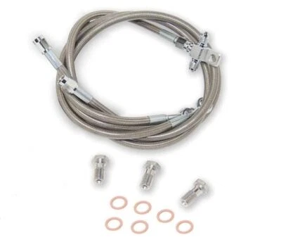 Streamline Steel Braided Front Brake Lines Stock Length Clear Raptor 660 | 700 - Image 1 of 3