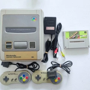 Nintendo Super Famicom Console HVC-002 with Bonus Game Tested Working USED JAPAN - Picture 1 of 11