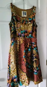 Edme Esyllte Anthropologie Kleid Damen 6 Seide Multi Blumen Boho - Bild 1 von 6