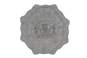 Plato de pastel de vidrio octogonal grabado floral vintage pedestal para servir boda 14" - Imagen 1 de 12