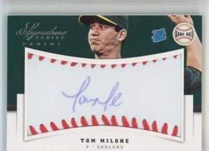 2012 Panini Signature Series Rookie MLBPA Logo 176/299 Tommy Milone Auto  - Picture 1 of 2