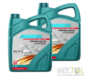 Aceite de motor 2 x 5 litros Addinol Premium 0530 FD 5W-30 Ford Jaguar Land Rover - Imagen 1 de 1