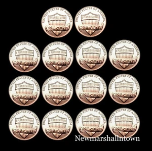 2012 2013 2014 2015 2016 2017 2018 P+D Lincoln Shield Set Mint from Bank Roll - Picture 1 of 1