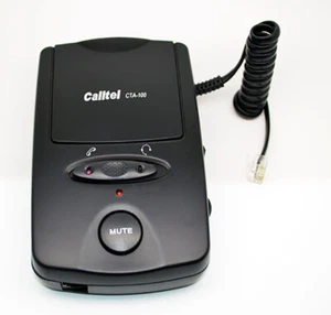 CallTel CTA-100 Headset Amplifier for your headset with RJ9 Plug to Telephones - Zdjęcie 1 z 1