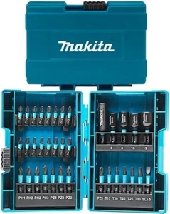 Makita Impact Driver Bit Socket Set of 35 Hex Shaft 6.35mm Shank with Case - Picture 1 of 5