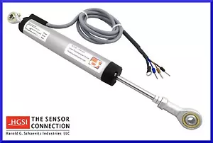 Linear Potentiometer Position Travel Sensor with Rod End Joints, 0 to 3" Range - Foto 1 di 1