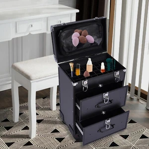 Valigetta treno trucco professionale trolley cosmetico organizer trucco - Foto 1 di 11