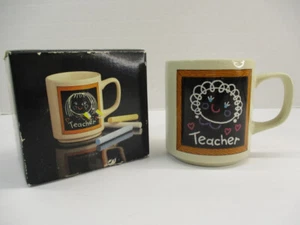 TEACHER'S MUG "Ms. Curl" ENESCO Designed Coffee Cup w Original Box Vtg Japan - Picture 1 of 17