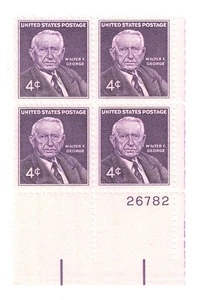 1960 Block 4 Cent Walter F Georg Briefmarken - Bild 1 von 2