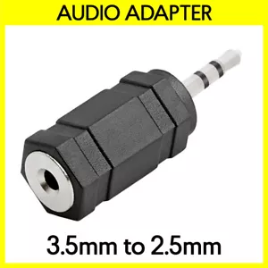 Adaptador enchufe de 3,5 mm a conector de 2,5 mm convertidor estéreo macho a hembra de 1/8" macho a 3/32" - Imagen 1 de 3