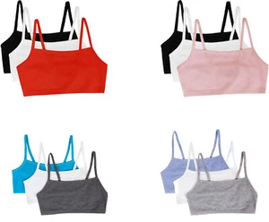 Fruit of the Loom Women's Spaghetti Strap Cotton Pullover Sports Bra - Picture 1 of 27