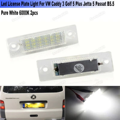 Luz de matrícula LED para VW Caddy 3 Golf 5 Plus Jetta 5 Passat B5.5 B6 Wagon Foto 1 de 4
