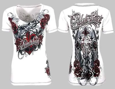 Rebel Saint By Affliction Women's T-shirt Morticia - Image 1 of 4