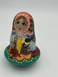 Vintage Russian 2001 Ceprueb Nocag Roly-Poly Musical Doll Signed - Picture 1 of 6