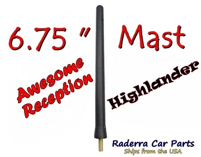 Se adapta a: Toyota Highlander 2001-2013 - Mástil de antena de goma personalizado corto de 6 3/4" Foto 1 de 3