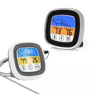 US Food Digital Meat Cooking Thermometer & Timer Alarm for BBQ Smoker Oven Grill - Picture 1 of 17