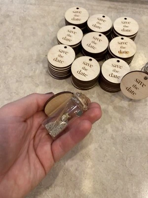 Fichas de casamento save the date de madeira gravadas personalizadas convite celebração - Imagem 1 de 2