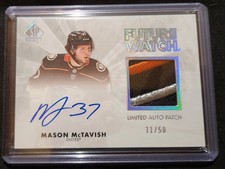 2021-22 SP Authentic Mason McTavish Future Watch RETRO Patch Auto RPA /50 Ducks