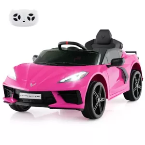 12V Electric Kids Ride On Car Licensed Chevrolet Corvette C8 w/ Remote Control - Picture 1 of 12