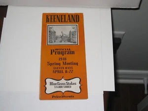 Programa Keeneland 1948 (The Phoenix Handicap) Salón de la fama-Coaltown - Imagen 1 de 10