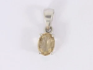 Champagne Quartz Pendant Sterling Silver Ladies Stunning 925 1.2g Sh26 - Picture 1 of 3