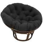 42 Inch Rattan Papasan Chair with Solid Twill Cushion