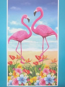 Pink Flamingos Tropical 42"x 72" Packaged Wall/Door Mural Decoration BRAND NEW! - Picture 1 of 5