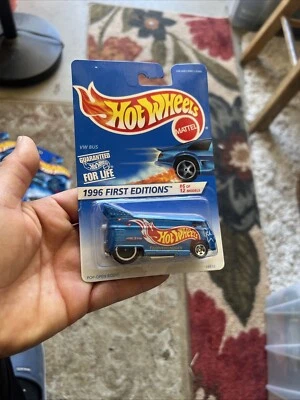 F10-58 HOT WHEELS 1996 FIRST EDITIONS - VW BUS / DRAG BUS - BLUE - NIB - Image 1 of 4