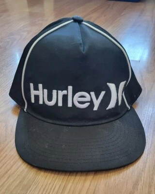 Gorra Hurley para niños y jóvenes bordada con cierre a presión - pico plano negro Foto 1 de 4