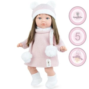 Puppe Pia 45 cm mit langen braunen Haaren Weichkörper für Kinder - Bild 1 von 9