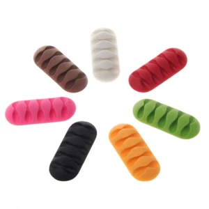Cord Management Wire Organizer Wall Desktop Cable Holder USB Charging Random Col - Photo 1/8