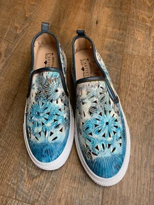 New W/O box L'Artiste by Spring Step Leather Slip-Ons Denofeden Blue Multi Sz 42 - Picture 1 of 7