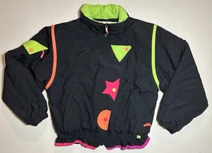 Vtg Obermeyer Juniors Ski Jacket Neon SBTB Retro 80s 90s Sz 16 Insulated - Picture 1 of 12