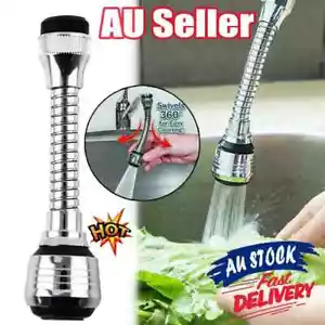 2pcs 360° Saving Sink Tap Head Water Faucet Extender Aerator Sprayer Kitchen-AU - Picture 1 of 8