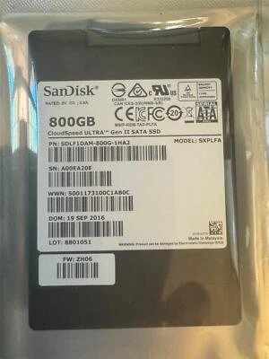 SANDISK 800GB CloudSpeed Ultra Gen II SATA 2.5" Solid State Drive - Image 1 of 2