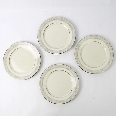 Lot De 4 Lenox Chine Charleston Motif Floral Perle & Beurre Plaques 21cm - Photo 1/4