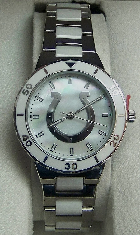 Indianapolis Colts Game Time Pearl Watch MOP Mother of Pearl NFL-PEA-IND - Image 1 of 1