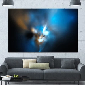 Designart "Mystic Green Fractal Wallpaper" Abstract Wall Art Small - Picture 1 of 5