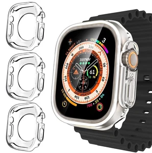 3 Pezzi Chiaro Cover per Apple Watch Ultra 2 / Apple Watch Ultra Custodia - Foto 1 di 24