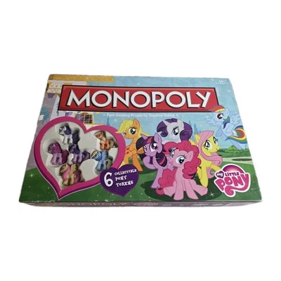 MY LITTLE PONY Monopoly BOARD GAME 100% Complete w/ Collectible Figures Hasbro - Image 1 of 4