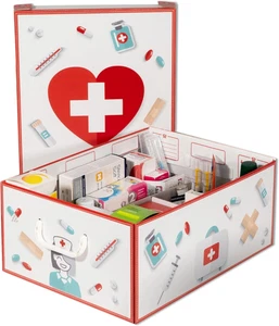 Pharma Organizer, Scatola in CARTONE per Medicinali Con Divisore Interno, Organi - Foto 1 di 12